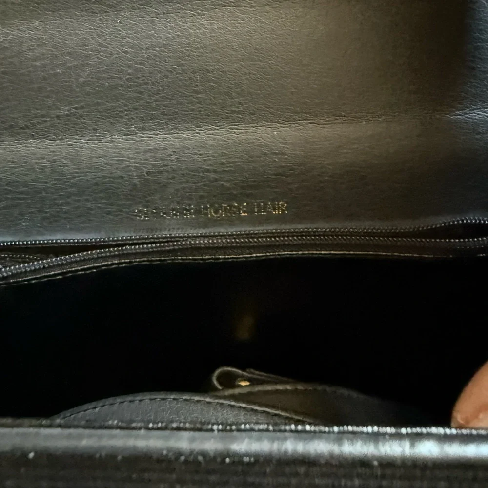 Genuine Horse Hair Elegant Black Handbag